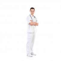 Men’s White Scrub Set